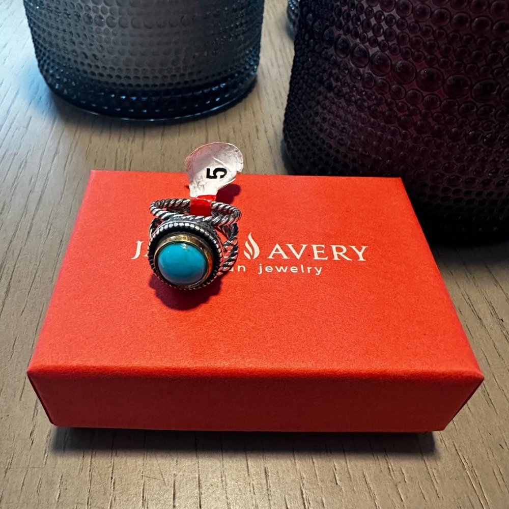James Avery Silver and Blue Turquoise Ring